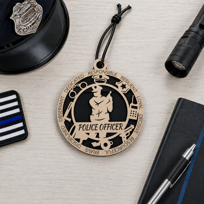Personalized Police Officer Gift Card Holder | Police Gift | Handmade Wood