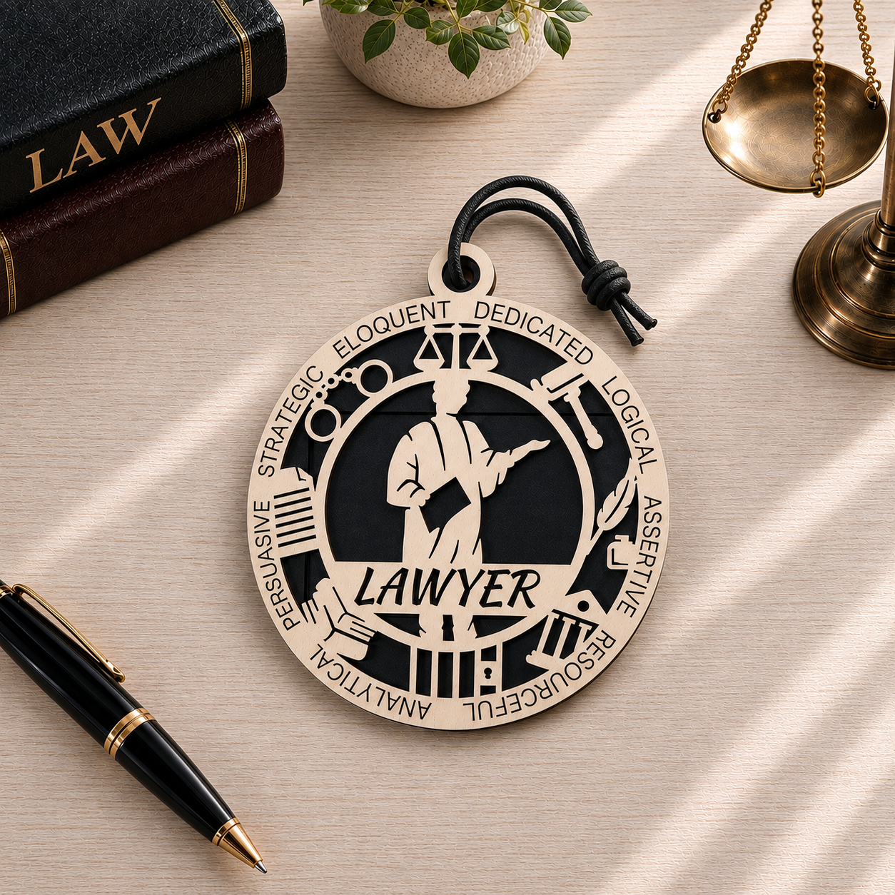 Lawyer Gift Card Holder | Attorney Gift for Him or Her | Handmade Wood