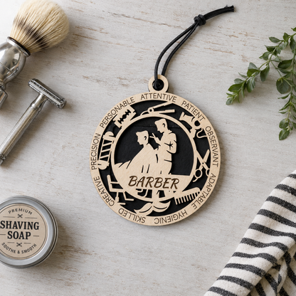Barber Gift Card Holder | Barbershop Gift | Handmade Wood