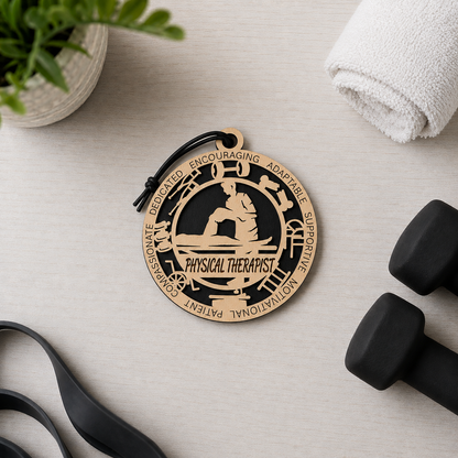 Personalized Physical Therapist Gift Card Holder | PT Gift | Handmade Wood