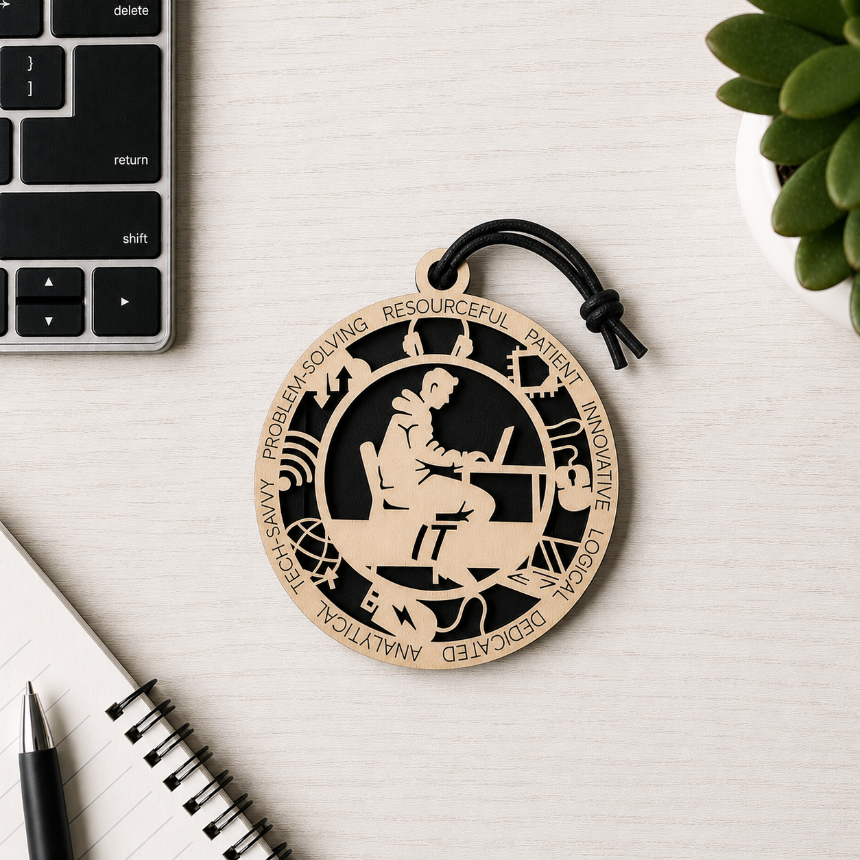 IT Gift Card Holder | Tech Support Gift | Handmade Wood