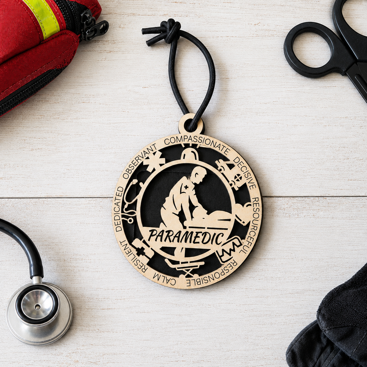 Personalized Paramedic Gift Card Holder | Paramedic Gift | Handmade Wood