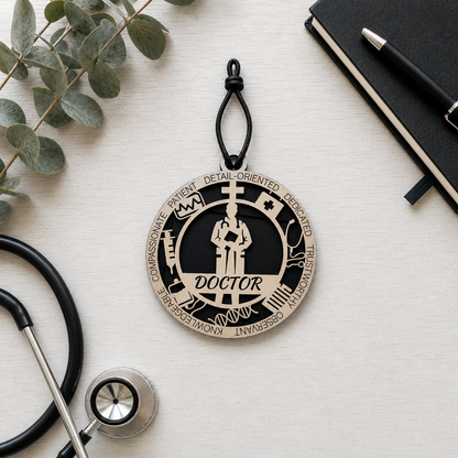 Personalized Doctor Gift Card Holder | Doctor Appreciation Gift | Handmade Wood