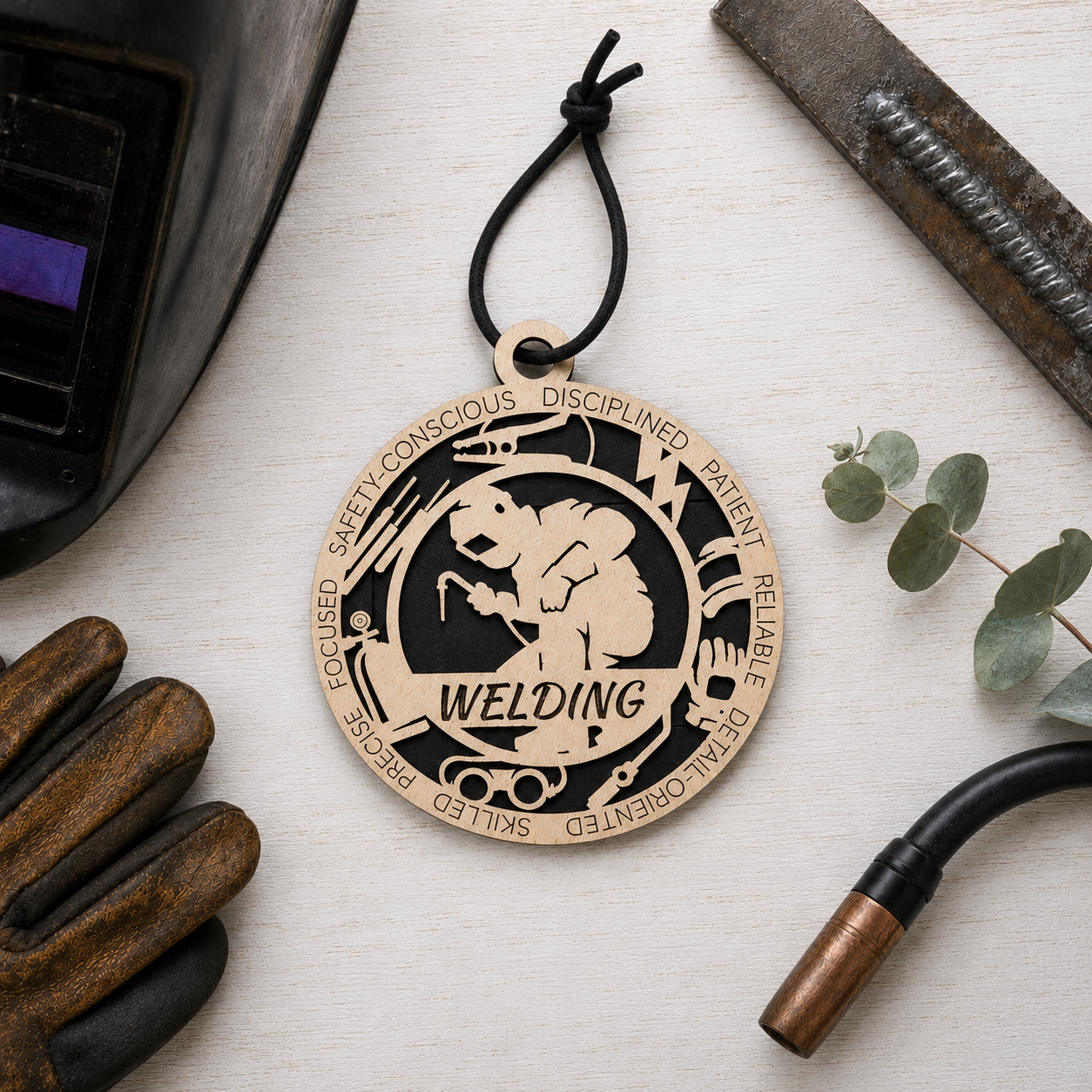 Welder Gift Card Holder | Welding Gift for Him or Her | Handmade Wood