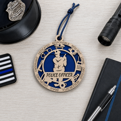 Personalized Police Officer Gift Card Holder | Police Gift | Handmade Wood