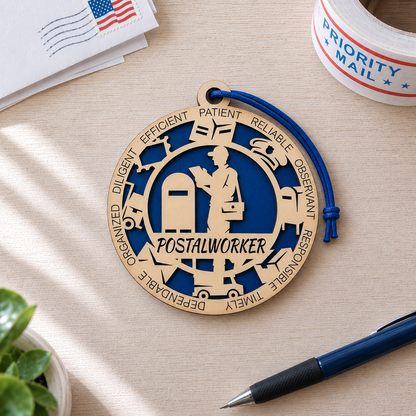 Postal Worker Gift Card Holder | Mail Carrier Gift | Handmade Wood