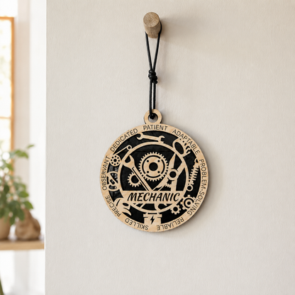 Personalized Mechanic Gift Card Holder | Auto Mechanic Gift | Handmade Wood