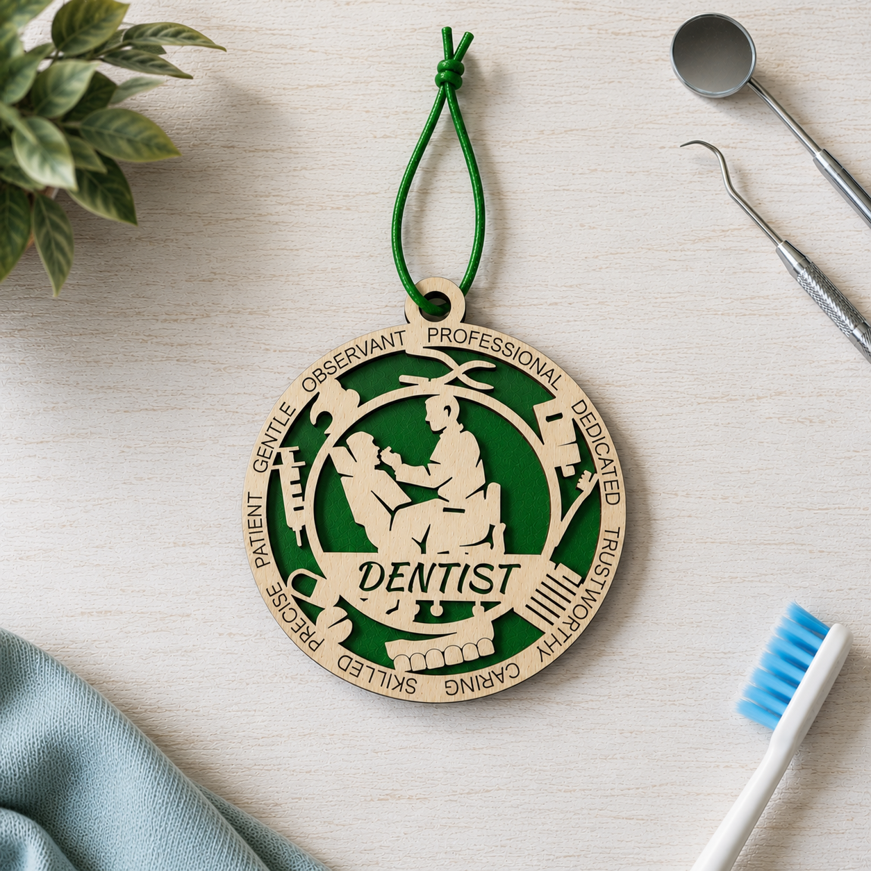 Personalized Dentist Gift Card Holder | Dental Office Gift | Handmade Wood