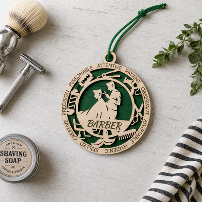 Barber Gift Card Holder | Barbershop Gift | Handmade Wood