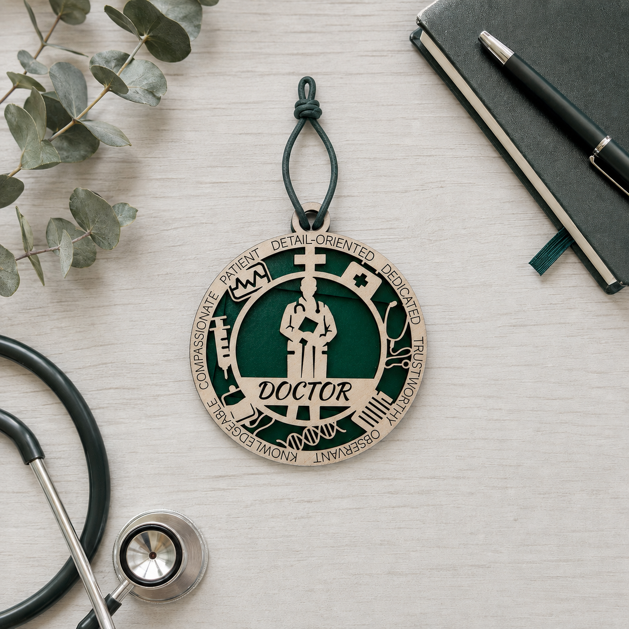 Personalized Doctor Gift Card Holder | Doctor Appreciation Gift | Handmade Wood