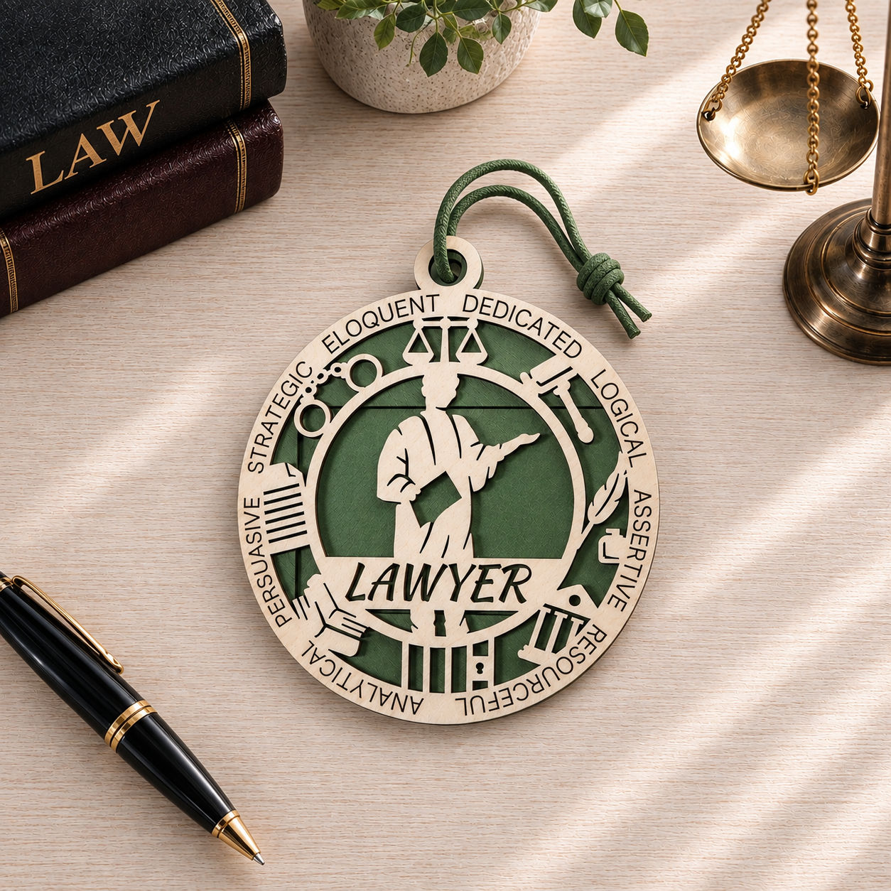 Lawyer Gift Card Holder | Attorney Gift for Him or Her | Handmade Wood