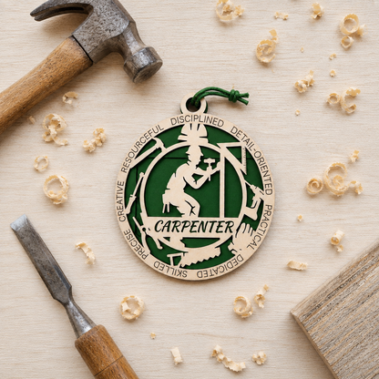 Personalized Carpenter Gift Card Holder | Woodworker Gift | Handmade Wood