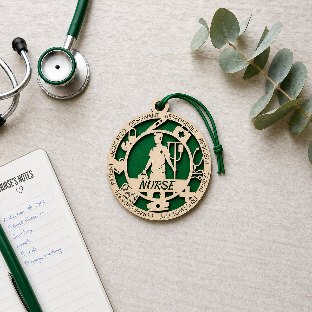 Personalized Nurse Gift Card Holder | Nurse Appreciation Gift | Handmade Wood