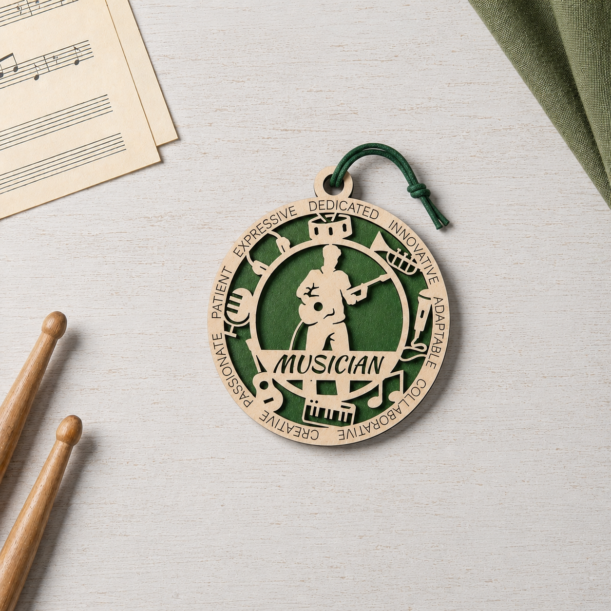 Musician Gift Card Holder | Music Lover Gift | Handmade Wood