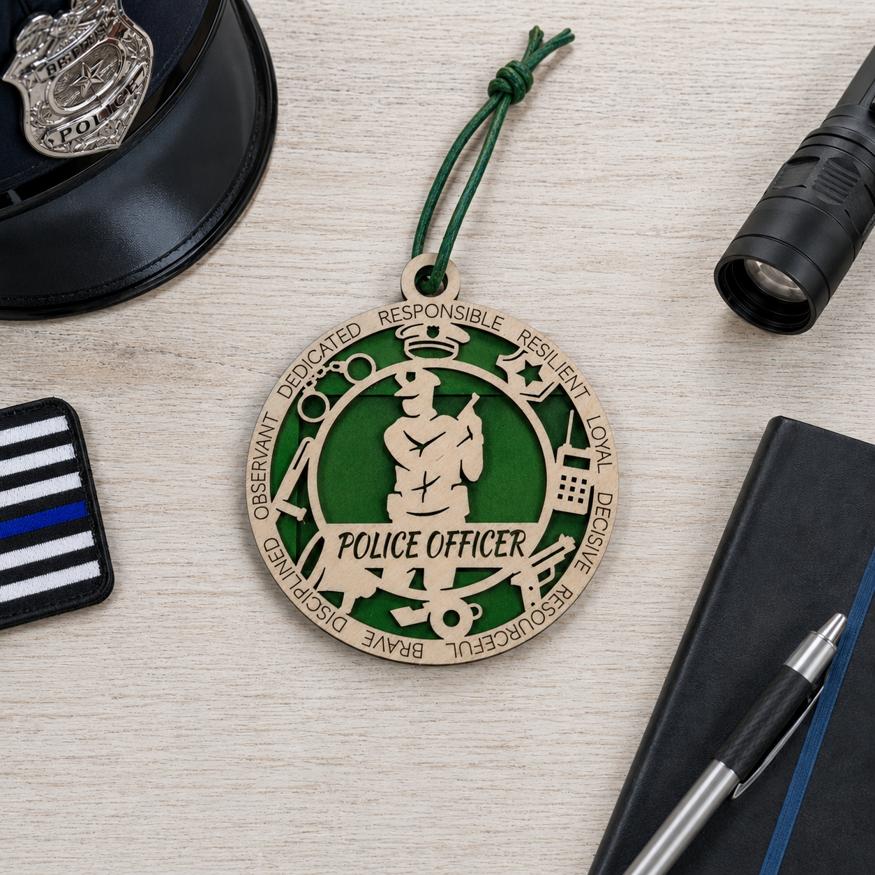 Personalized Police Officer Gift Card Holder | Police Gift | Handmade Wood