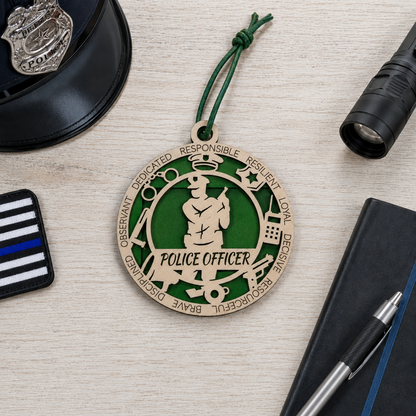Personalized Police Officer Gift Card Holder | Police Gift | Handmade Wood