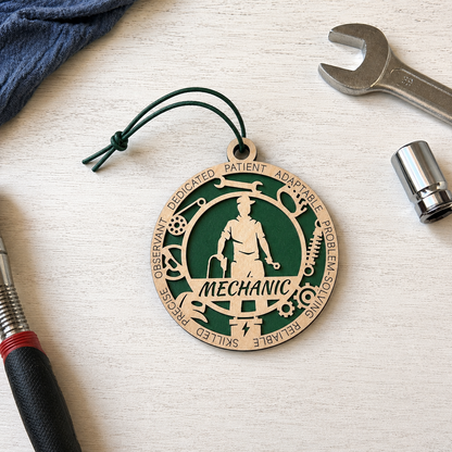 Personalized Mechanic Gift Card Holder | Auto Mechanic Gift | Handmade Wood