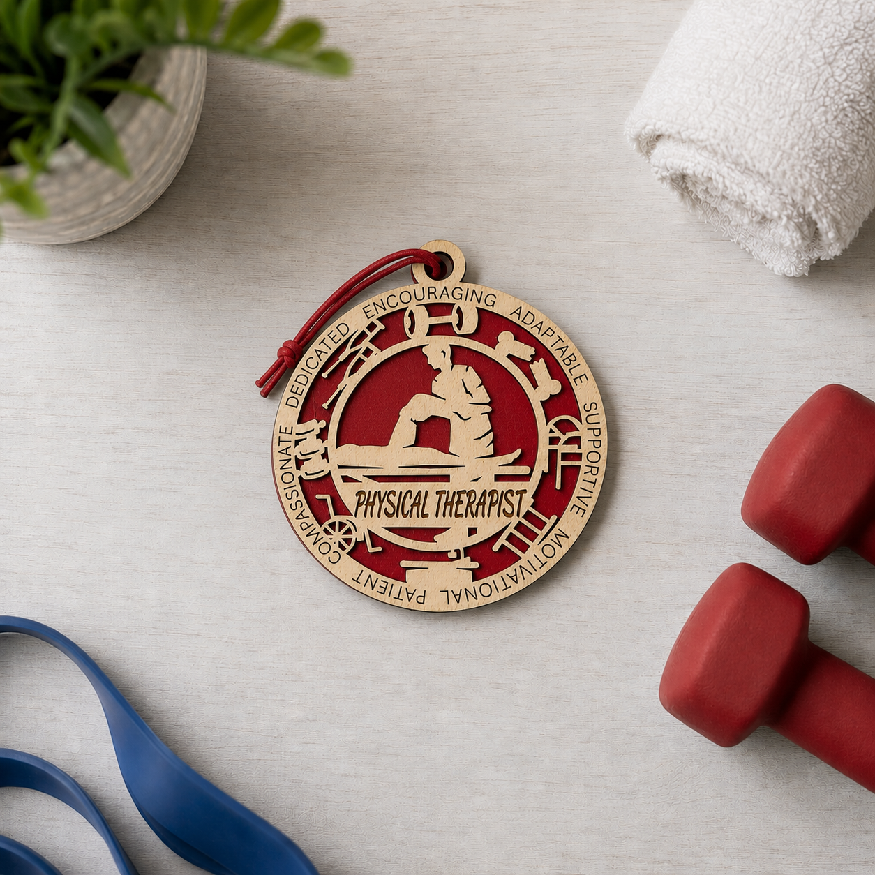 Personalized Physical Therapist Gift Card Holder | PT Gift | Handmade Wood