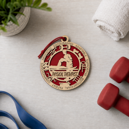 Personalized Physical Therapist Gift Card Holder | PT Gift | Handmade Wood