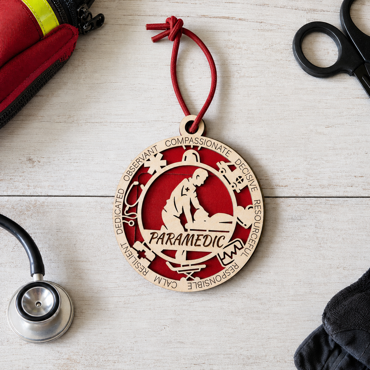 Personalized Paramedic Gift Card Holder | Paramedic Gift | Handmade Wood