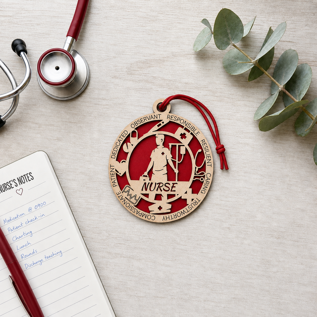 Personalized Nurse Gift Card Holder | Nurse Appreciation Gift | Handmade Wood