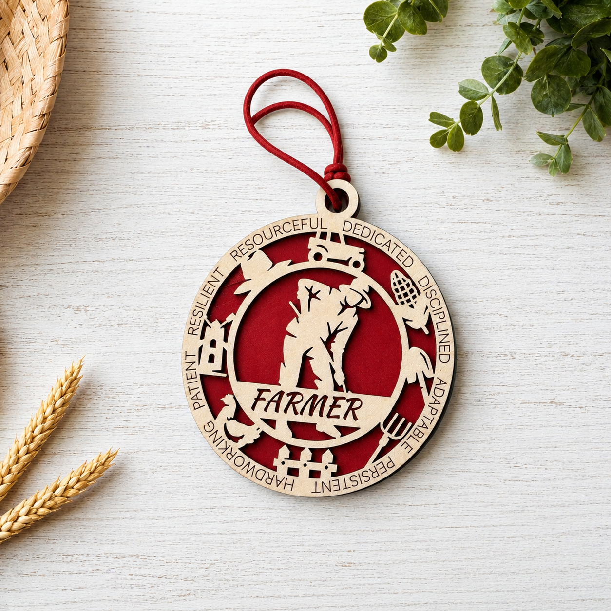 Farmer Gift Card Holder | Farming Gift for Him or Her | Handmade Wood