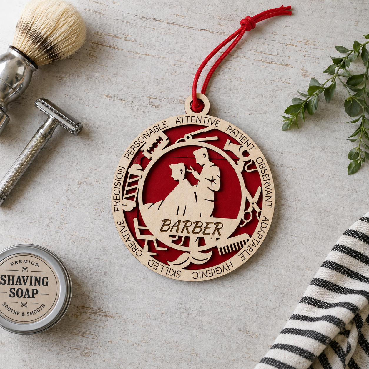 Barber Gift Card Holder | Barbershop Gift | Handmade Wood