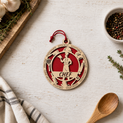 Chef Gift Card Holder | Culinary Gift for Him or Her | Handmade Wood