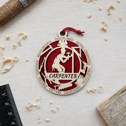 Personalized Carpenter Gift Card Holder | Woodworker Gift | Handmade Wood