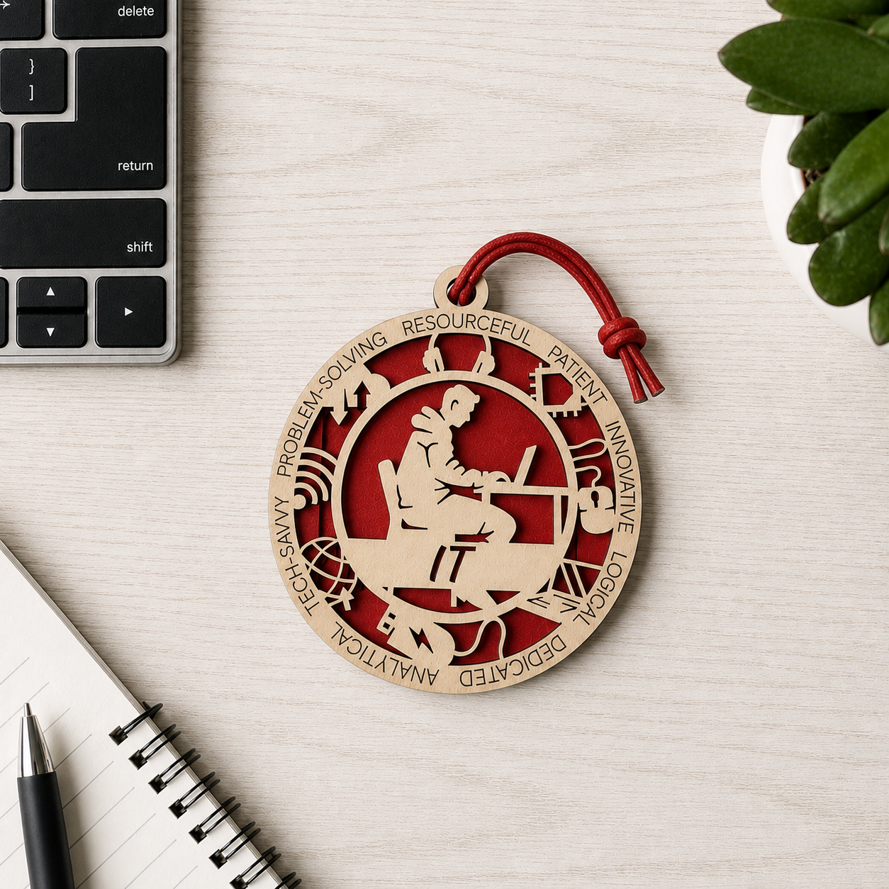 IT Gift Card Holder | Tech Support Gift | Handmade Wood