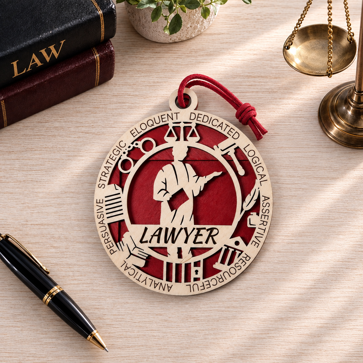 Lawyer Gift Card Holder | Attorney Gift for Him or Her | Handmade Wood