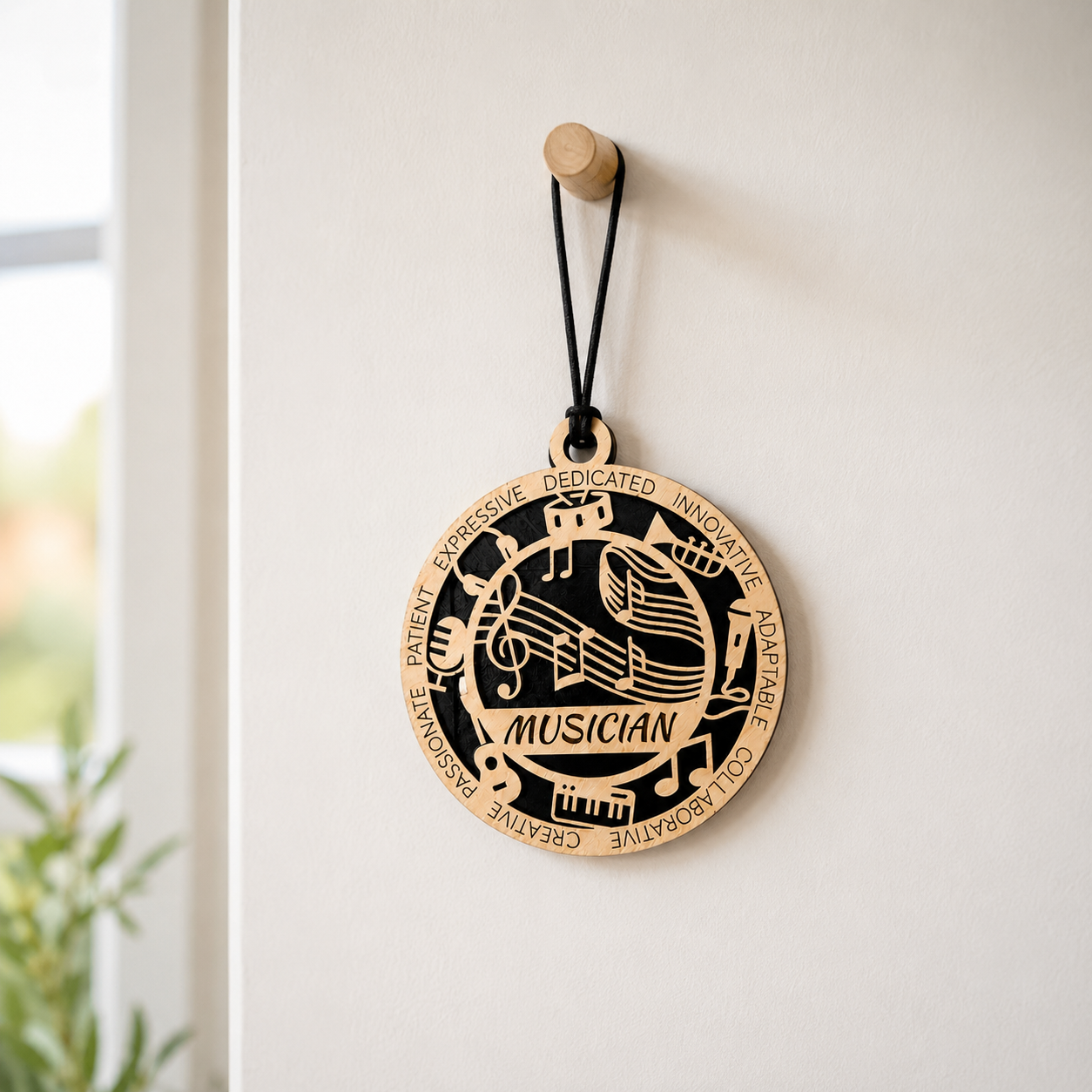 Musician Gift Card Holder | Music Lover Gift | Handmade Wood