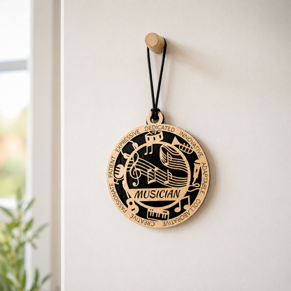 Musician Gift Card Holder | Music Lover Gift | Handmade Wood