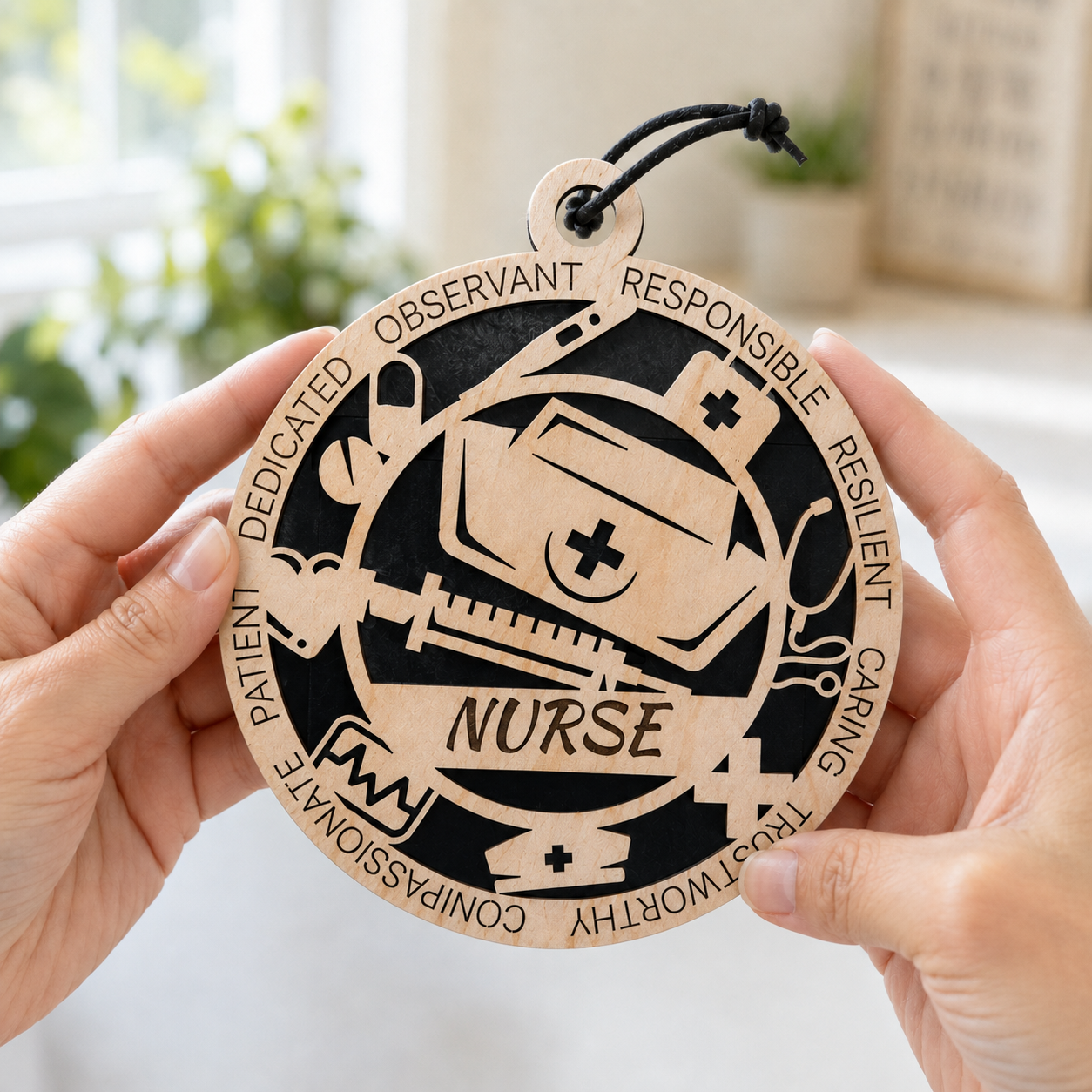 Personalized Nurse Gift Card Holder | Nurse Appreciation Gift | Handmade Wood