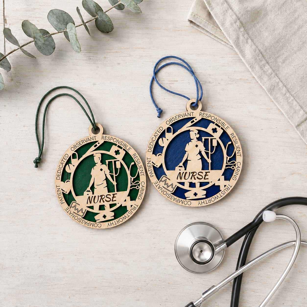 Personalized Nurse Gift Card Holder | Nurse Appreciation Gift | Handmade Wood