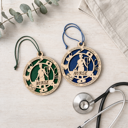 Personalized Nurse Gift Card Holder | Nurse Appreciation Gift | Handmade Wood