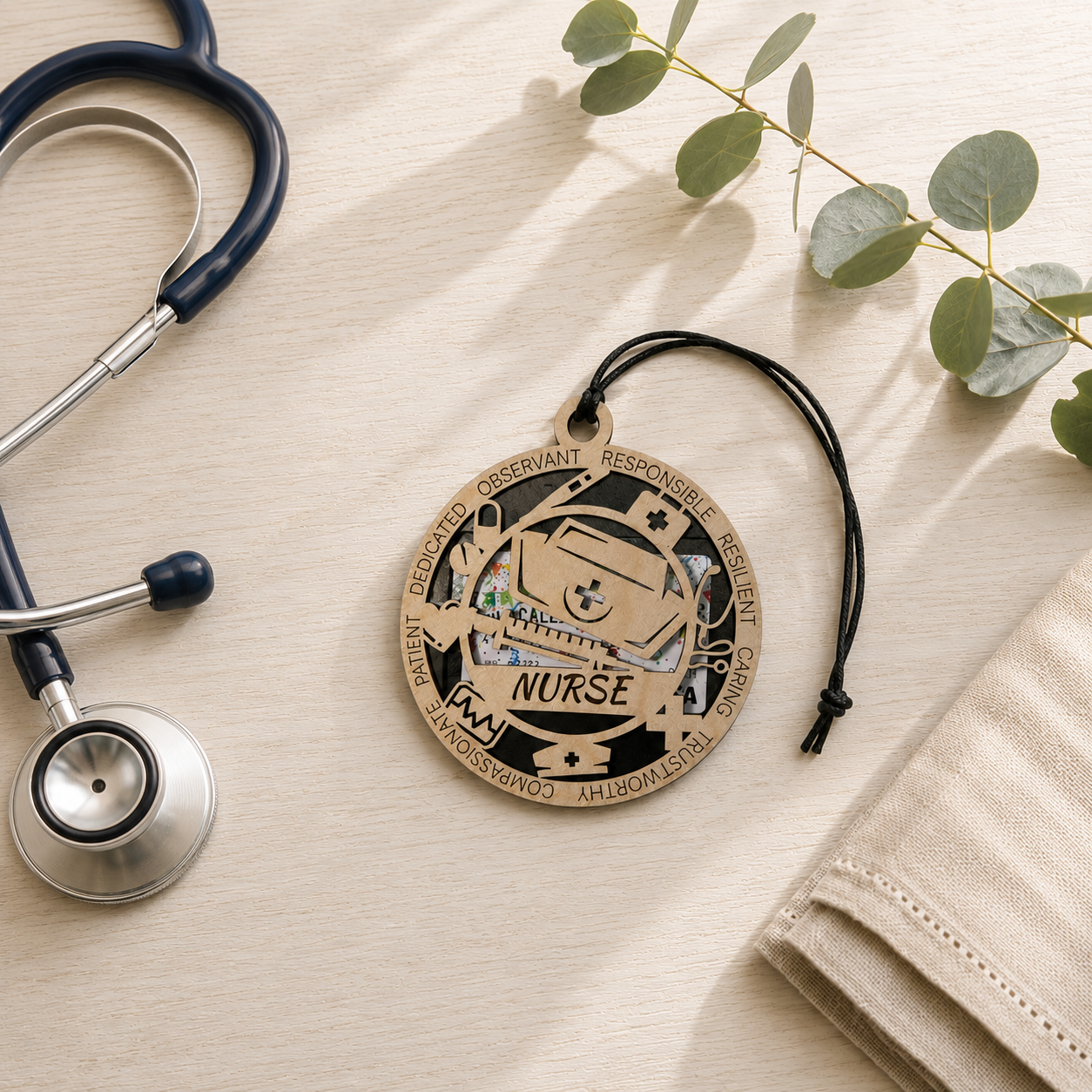 Personalized Nurse Gift Card Holder | Nurse Appreciation Gift | Handmade Wood