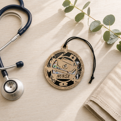 Personalized Nurse Gift Card Holder | Nurse Appreciation Gift | Handmade Wood