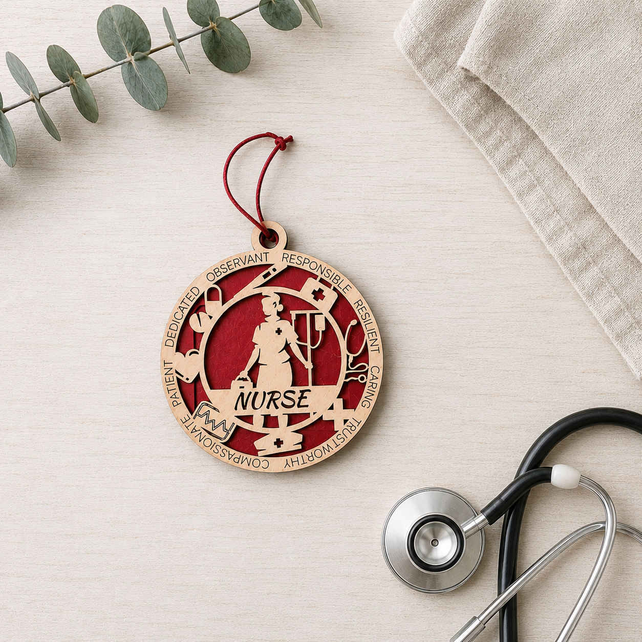 Personalized Nurse Gift Card Holder | Nurse Appreciation Gift | Handmade Wood
