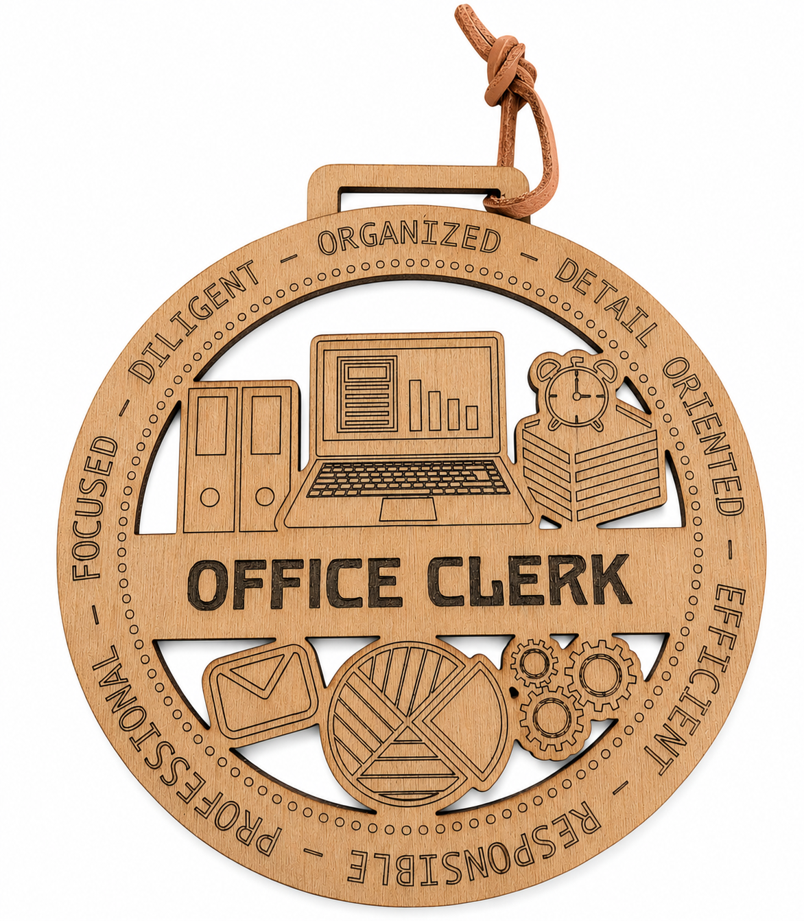Office Clerk Gift Card Holder | Administrative Gift | Handmade Wood