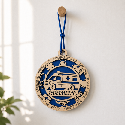 Personalized Paramedic Gift Card Holder | Paramedic Gift | Handmade Wood
