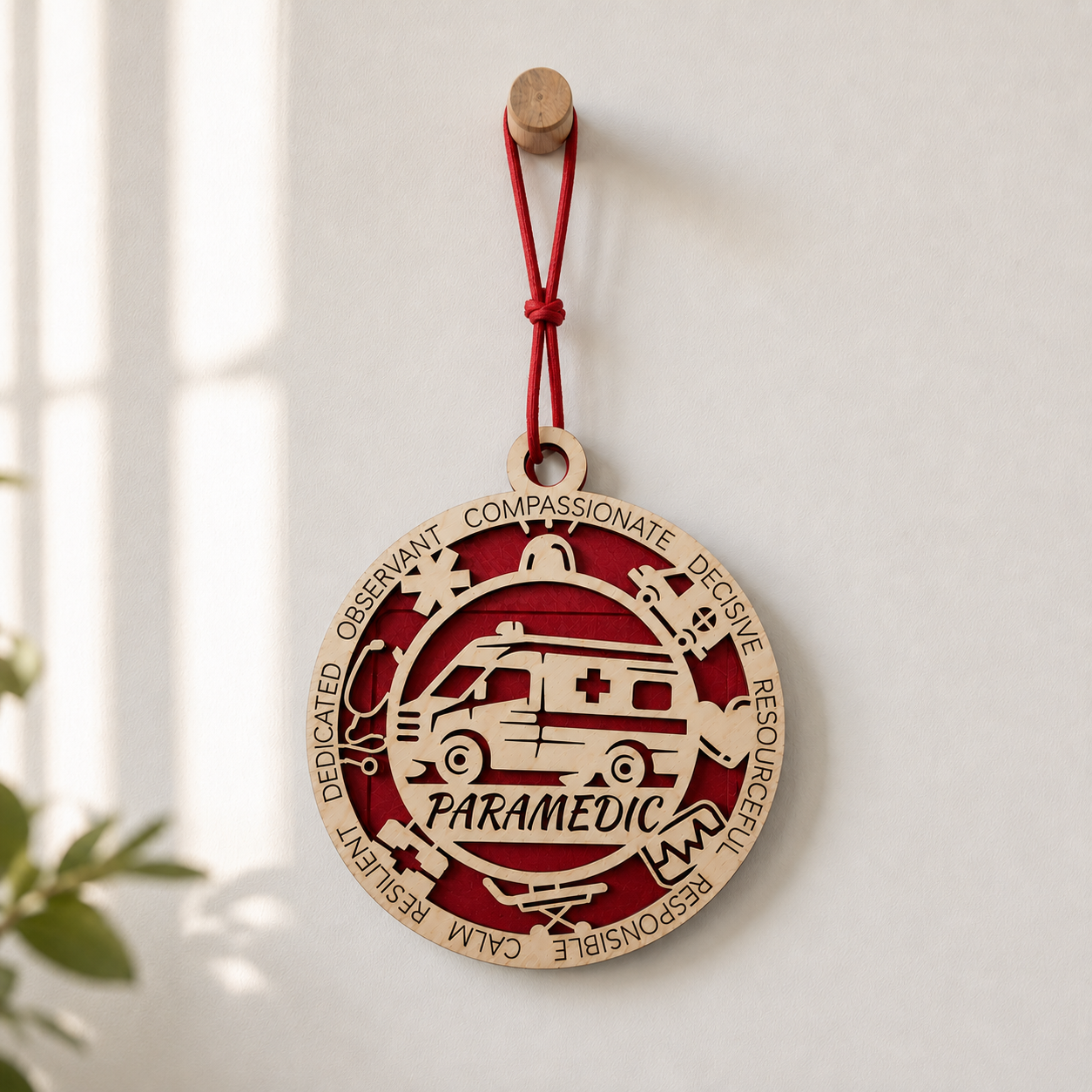 Personalized Paramedic Gift Card Holder | Paramedic Gift | Handmade Wood