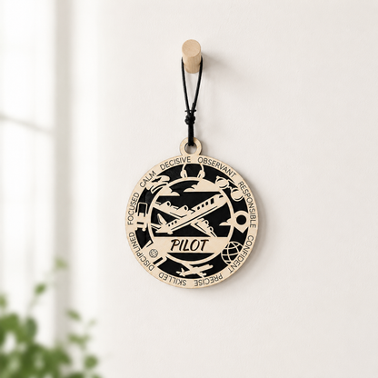 Pilot Gift Card Holder | Aviation Gift for Him or Her | Handmade Wood