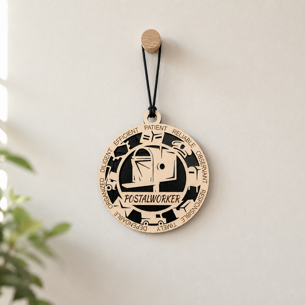 Postal Worker Gift Card Holder | Mail Carrier Gift | Handmade Wood