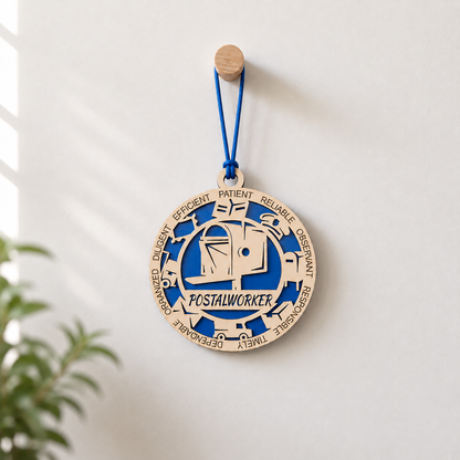 Postal Worker Gift Card Holder | Mail Carrier Gift | Handmade Wood