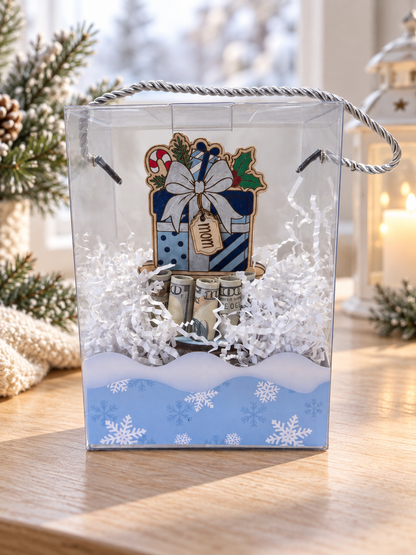 Personalized Gift Box Money Tree | Christmas Cash Gift for Mom | Handmade Wood