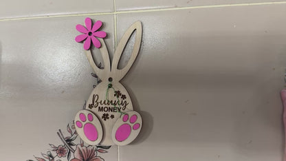 Bunny Money Holder – Easter Cash Gift Holder with Personalization Option