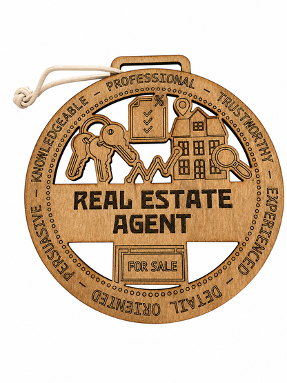 Real Estate Agent Gift Card Holder | Closing Gift | Handmade Wood