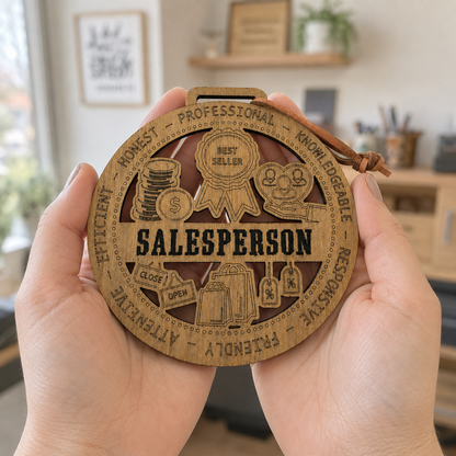 Salesperson Gift Card Holder | Sales Team Gift | Handmade Wood