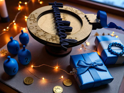 Hanukkah Ornament Gift Card Holder – Handmade Wooden Holiday Gift Idea